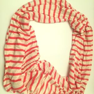Red and white striped scarf